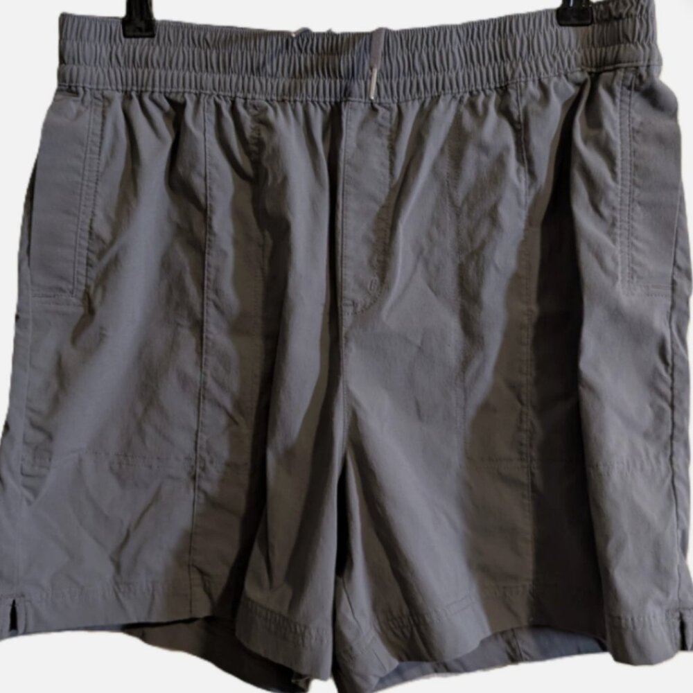 Columbia Drawstring Casual Nylon Shorts Men's Size L Gray Not Lined Side Pockets